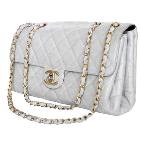 chanel lambskin cream flap bag|More.